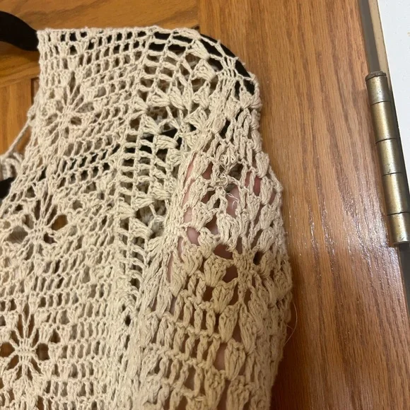 Tularosa Cream Crochet Swim Coverup - Picture 6 of 7